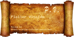 Pieller Vitolda névjegykártya